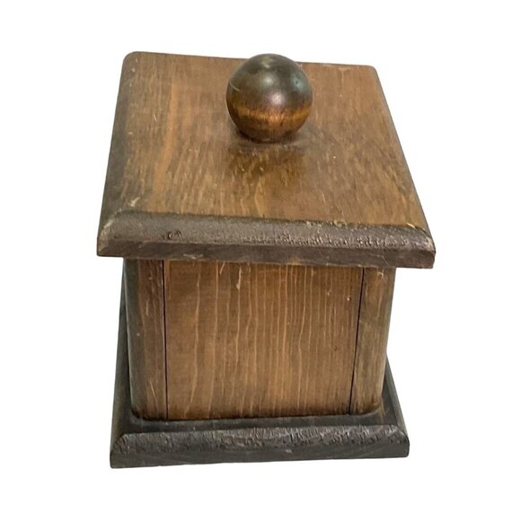 Vintage Wooden Recipe Box with Recipes from the 70s & Older 7.5"H X 6"W X 7.75"L - Picture 7 of 7